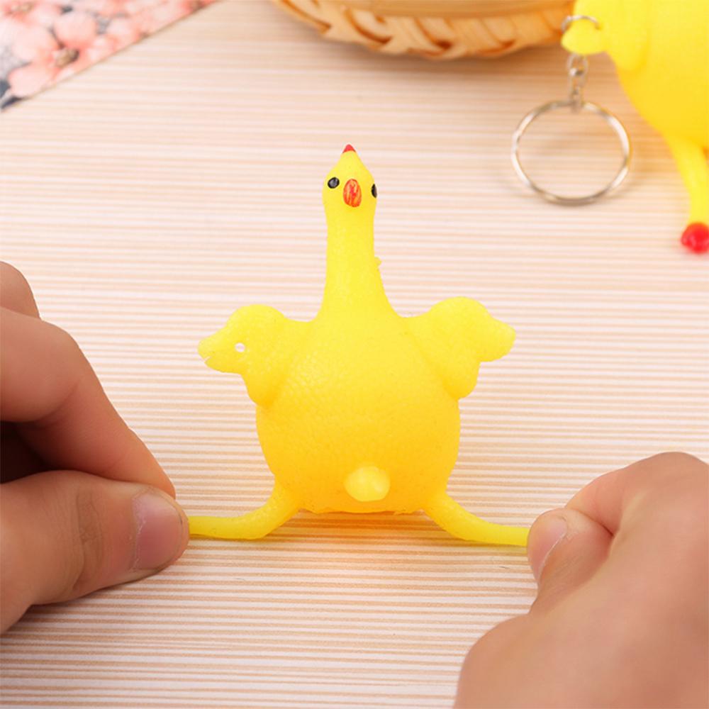 Móc Khóa Hình Gà Đẻ Trứng Vui Nhộn Bằng Silicone L1R7