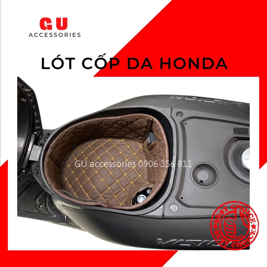 Lót cốp da xe máy Honda Vision 2012-2022 chống sốc cách nhiệt bảo vệ đồ đạc trong cốp xe hiệu quả GU