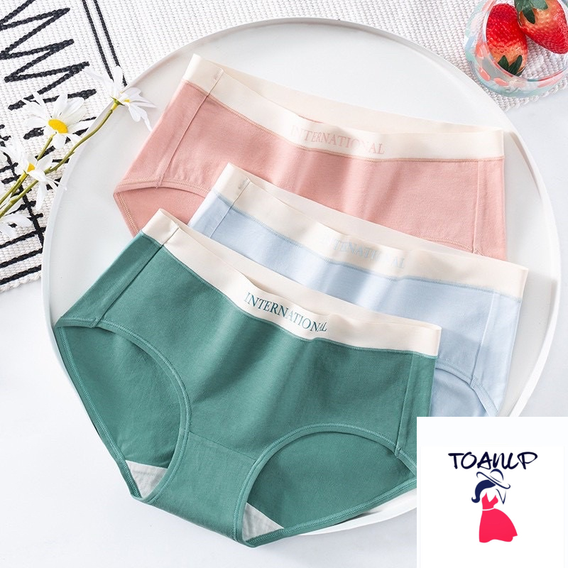Quần Lót Nữ ❤️Quần Lót Nữ Cotton Cạp Su Chữ Kháng Khuẩn Siêu Sịn 8858