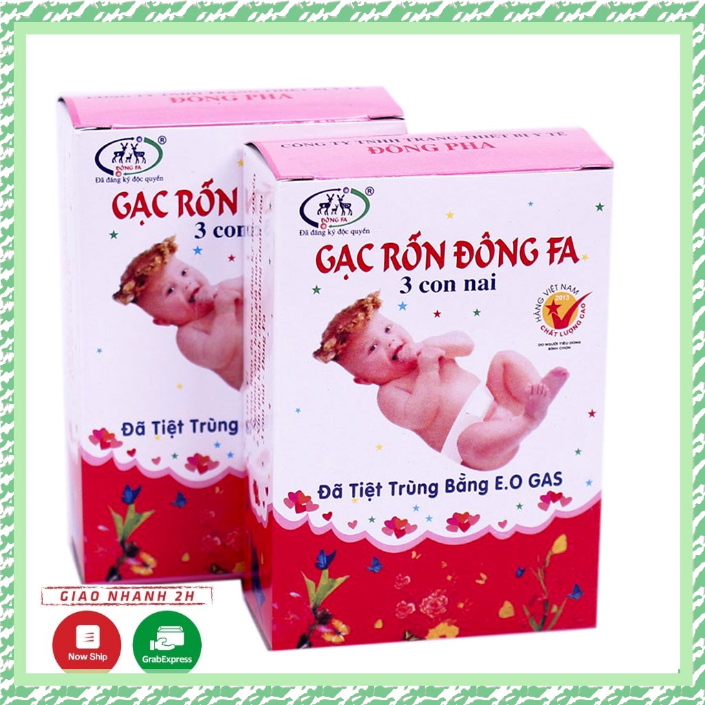 Hộp 3 Băng rốn - Gạc rốn Đông FA Hàng chính hãng