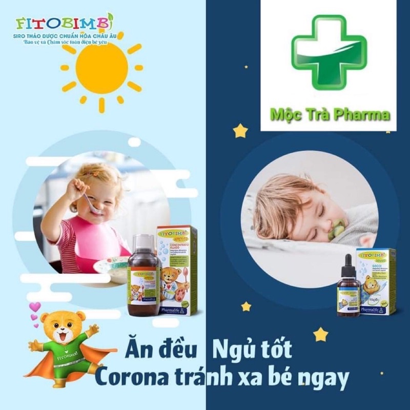 Fitobimbi Sonno-Thảo dược châu Âu-Giúp bé ngủ ngon tăng đề kháng(Chai 30ml)
