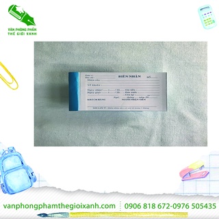 Biên nhận 2 liên 15x10cm 30 bộ