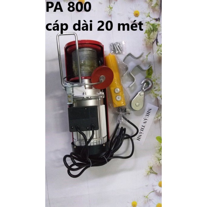 Máy tời điện PA 800 kg (100% dây đồng)