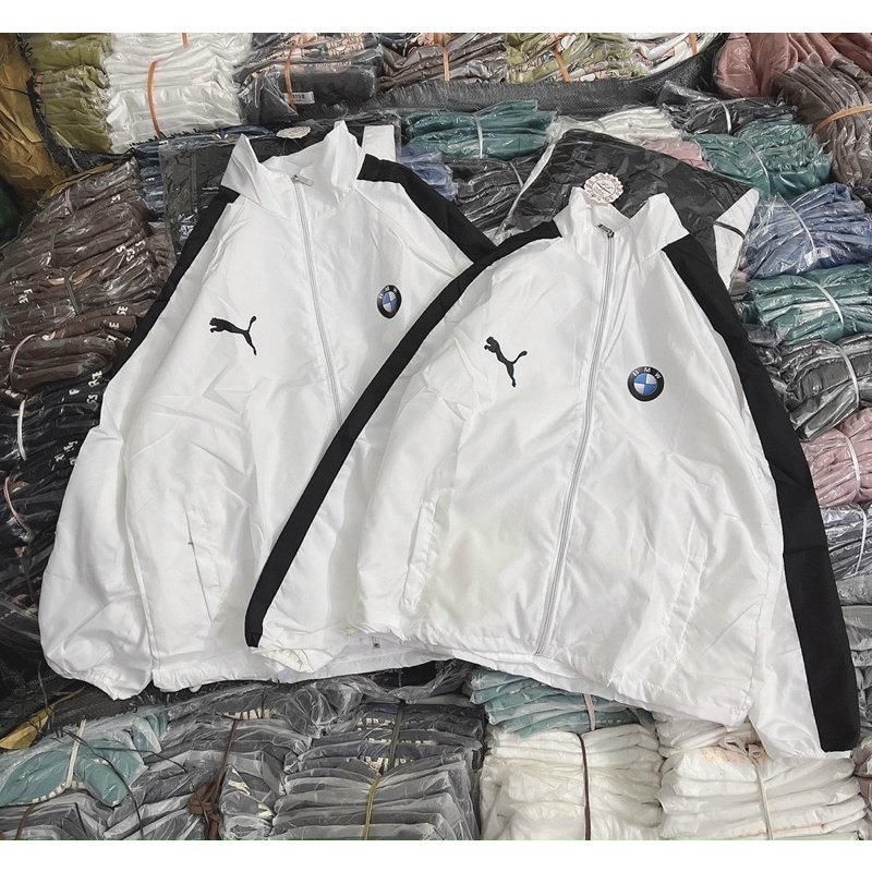 Áo khoác dù cặp hai lớp cổ trụ