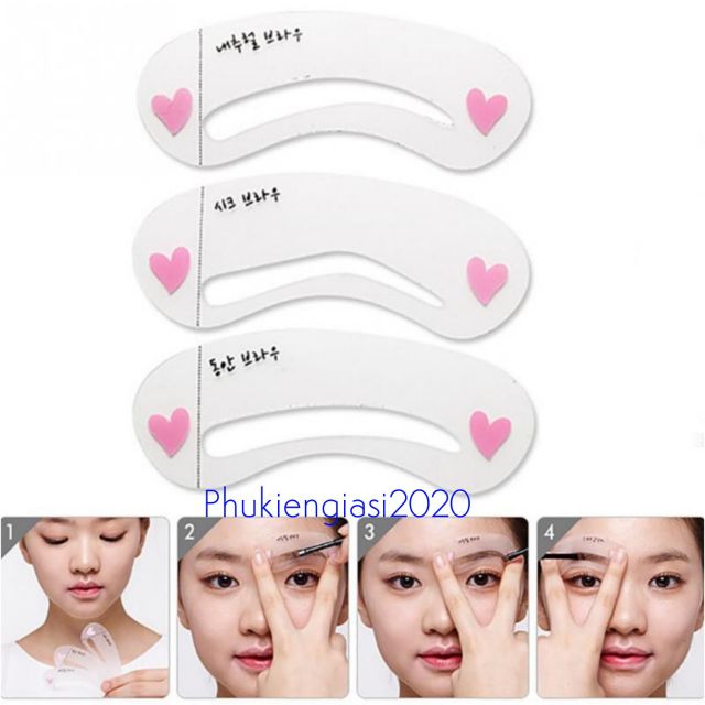 SALE Set 3 khuôn vẽ chân mày