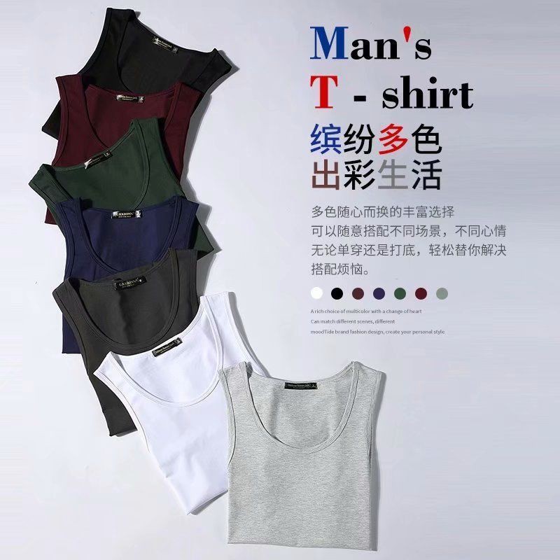 ◊✤㍿mùa hè áo vest nam ghi lê kiểu dáng oversize rộng rãi thun mỏng phong cách thể thao hàn quốc quần hàng đầu