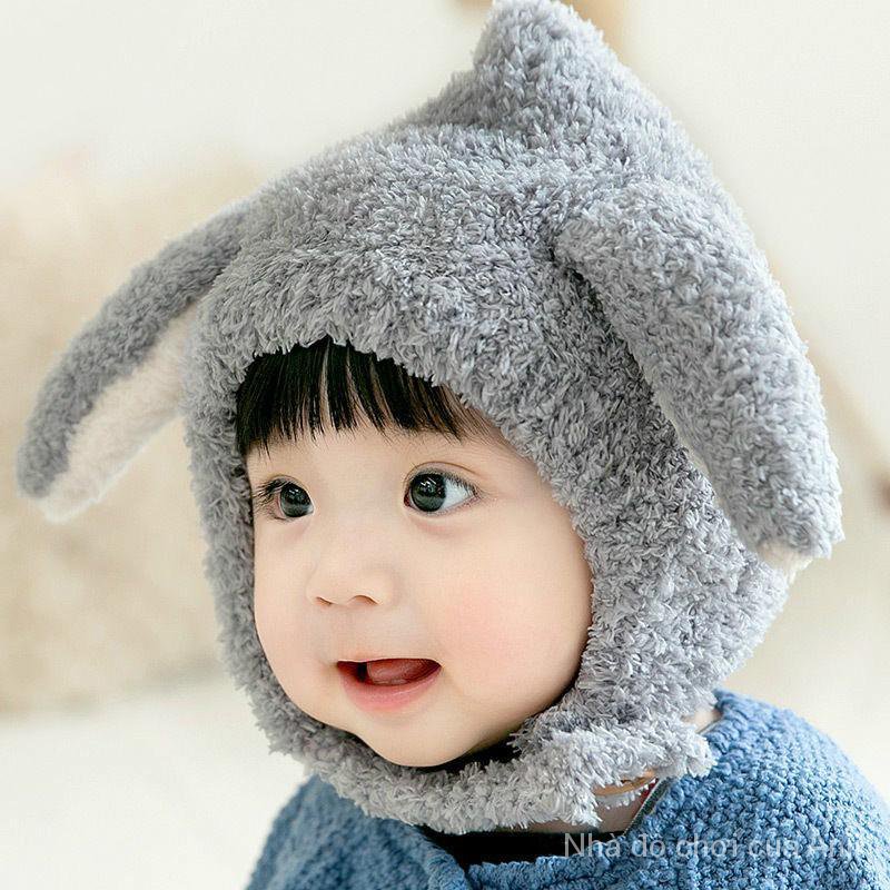 Warm Baby Hats Windproof Plush Baby 1-2 Years Old Woolen Hat