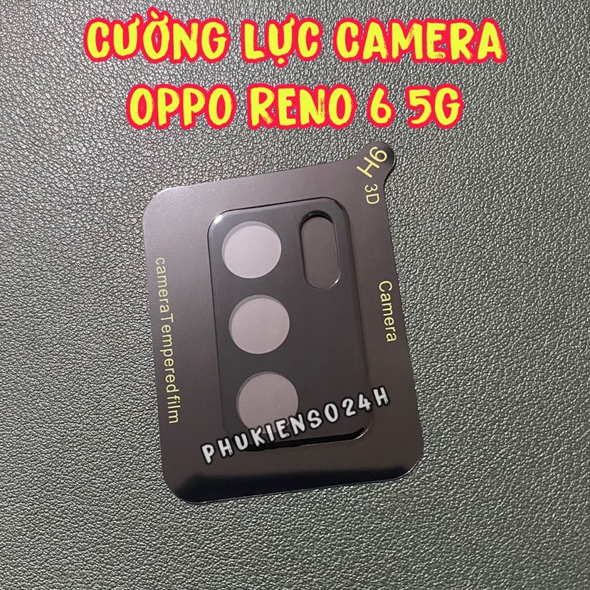 Kính cường lực camera OPPO Reno 6 5G MÀU ĐEN loại xịn, mướt - phukienso24h