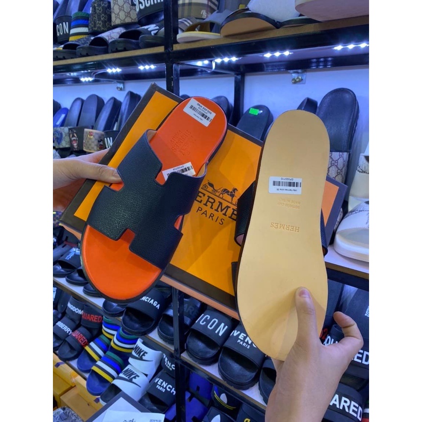🔥HÀNG SIÊU CẤP🔥 Dép nam quai ngang chữ H đế gỗ siêu bền quai da pu cao cấp size 38-42
