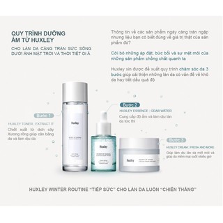 Bộ Dưỡng Da Huxley (Kem Dưỡng Huxley, Toner Huxley, Serum Huxley) - Có Tách Sét