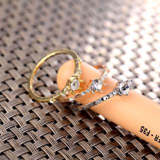 Nhẫn nữ đính đá thời trang size 6 7 8 9