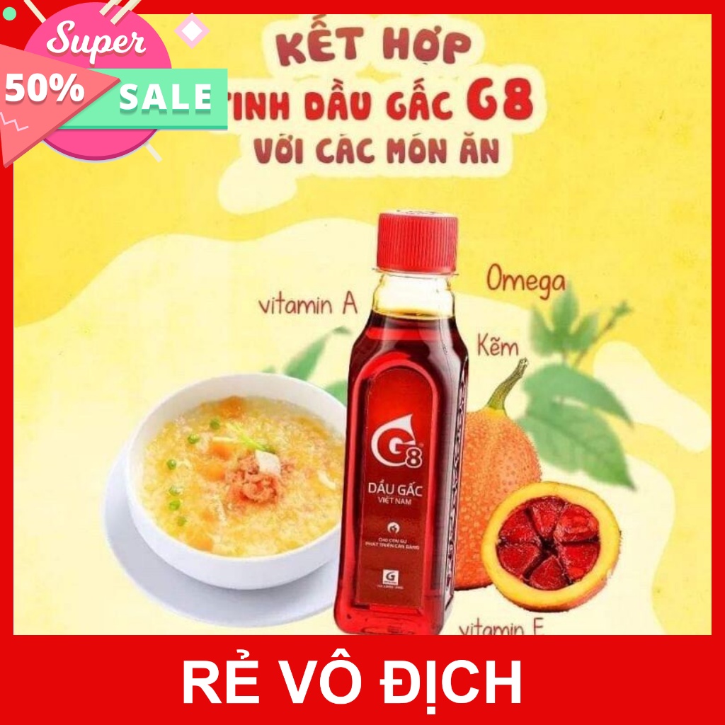Dầu gấc G8 Việt Nam 185ml cho bé phát triển toàn diện