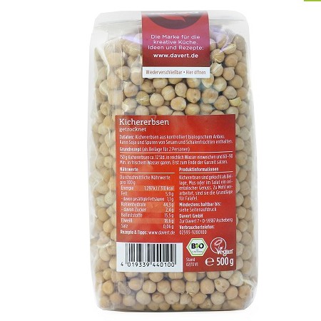Đậu gà hữu cơ 500g (Markal - Davert)