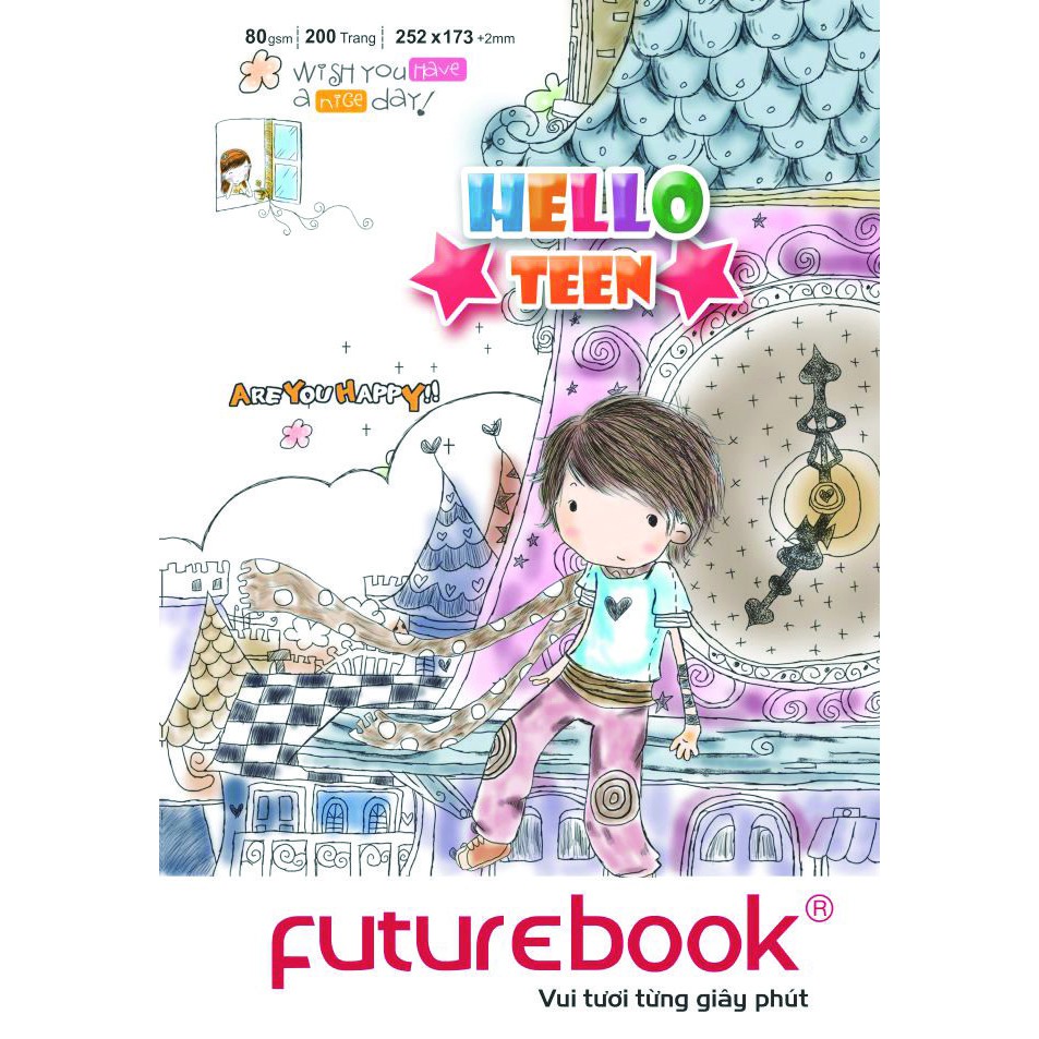 Tập Học Sinh Hello Teen Futurebook - 4 Ô Ly 96 Trang (20.5x15.3cm)