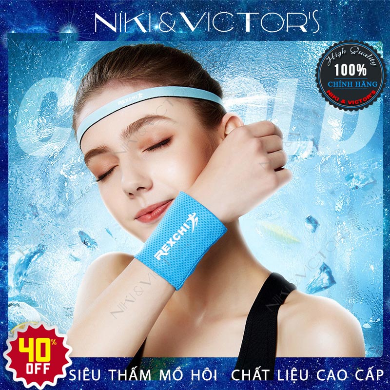 Băng Đeo Cổ Tay Thể Thao ️Rexchi Tập Gym, Yoga Chất Vải Lạnh Siêu Thấm Mồ Hôi Co Dãn Đa Chiều