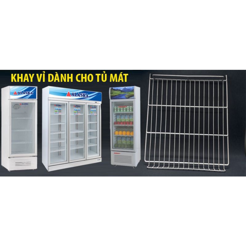 KHAY VĨ TỦ MÁT INOX DÙNG ĐƯỢC CHO MỌI LOẠI TỦ MÁT( đủ mẫu khay và kích cở, nhận làm Khay theo yêu cầu)