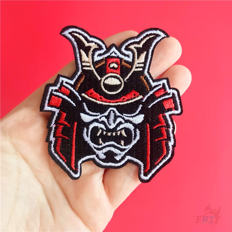 Miếng vá ủi thêu họa tiết chiến binh Viking samurai