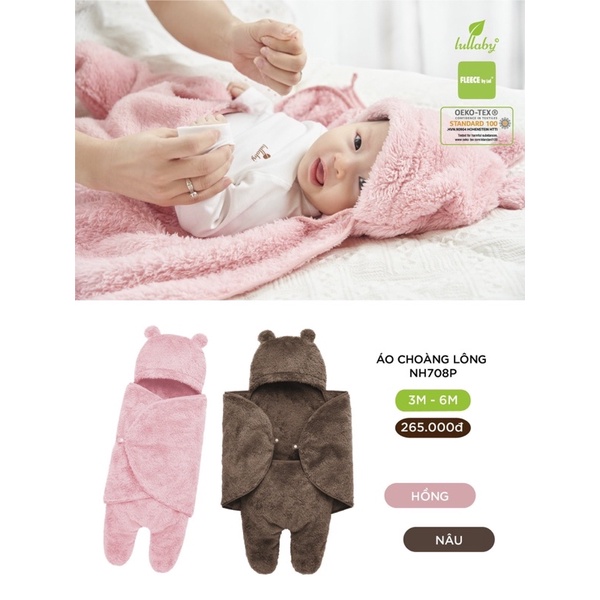 Khăn choàng/ chăn ủ lông quấn bé Lullaby