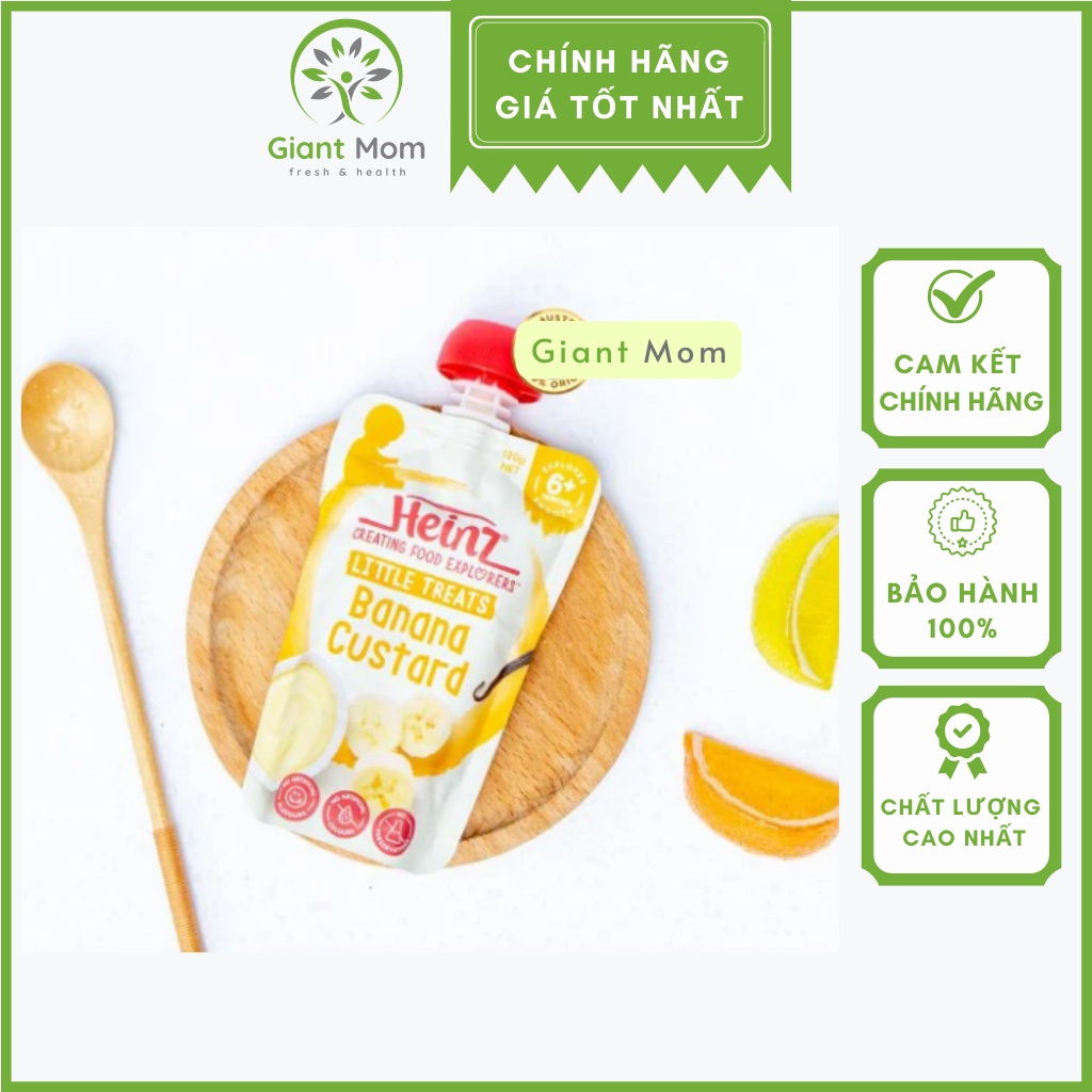 Váng sữa Heinz Custard Úc Thơm Ngon - Váng sữa, Hoa Quả Nghiền Heinz Nội Địa Úc 120gr Cho Bé - Hàng Chính Hãng