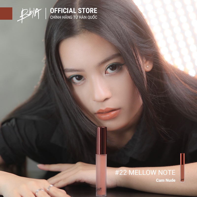 Son kem lì Bbia Last Velvet Lip Tint Version 5 - 22 Mellow Note (màu cam đất nude) 5g - Bbia Official Store