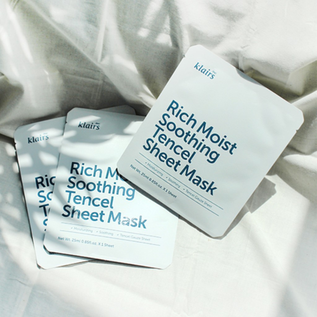 Mặt Nạ Dưỡng Ẩm Phục Hồi Klairs Rich Moist Soothing Tencel Sheet Mask 25ml