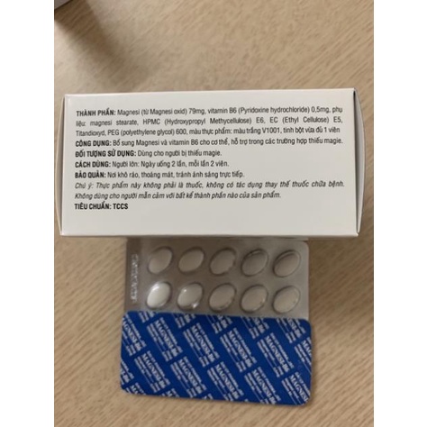 Magnesi B6 hộp 100 viên - Bổ sung magie và vitamin B6 cho cơ thể