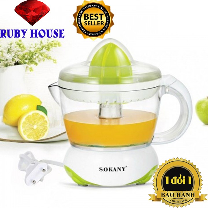 Máy vắt cam Sokany dùng điện CHÍNH HÃNG dung tích 800ml, Máy vắt cam tự động-Ruby House