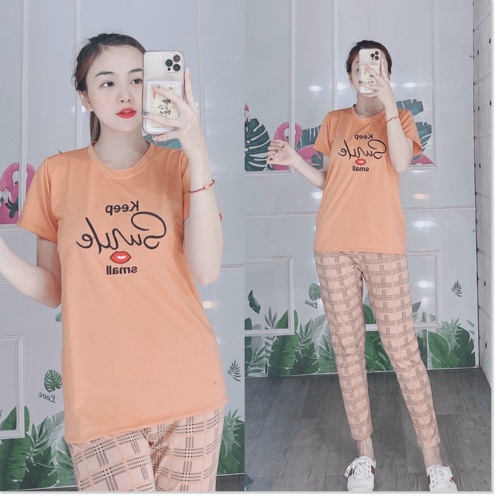 SET BỘ THUN NỮ QUẦN DÀI SIÊU XINH,HỌA TIẾT ÁO VÔ CÙNG XINH XẮN THỜI TRANG MỚI KME