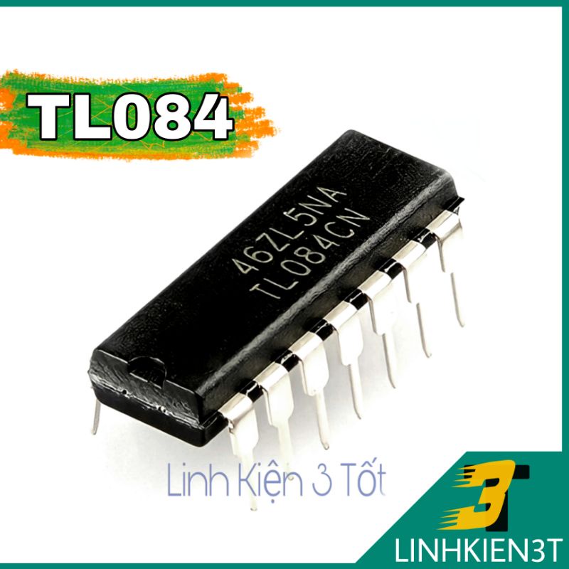 IC số TL084 TL084CN DIP-14 cắm chính hãng