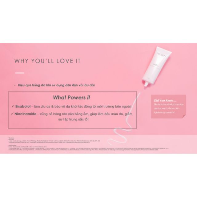 Sữa dưỡng Nuskin Làm trắng da tức thì InstaBlanc Face Whitening Milk Nuskin