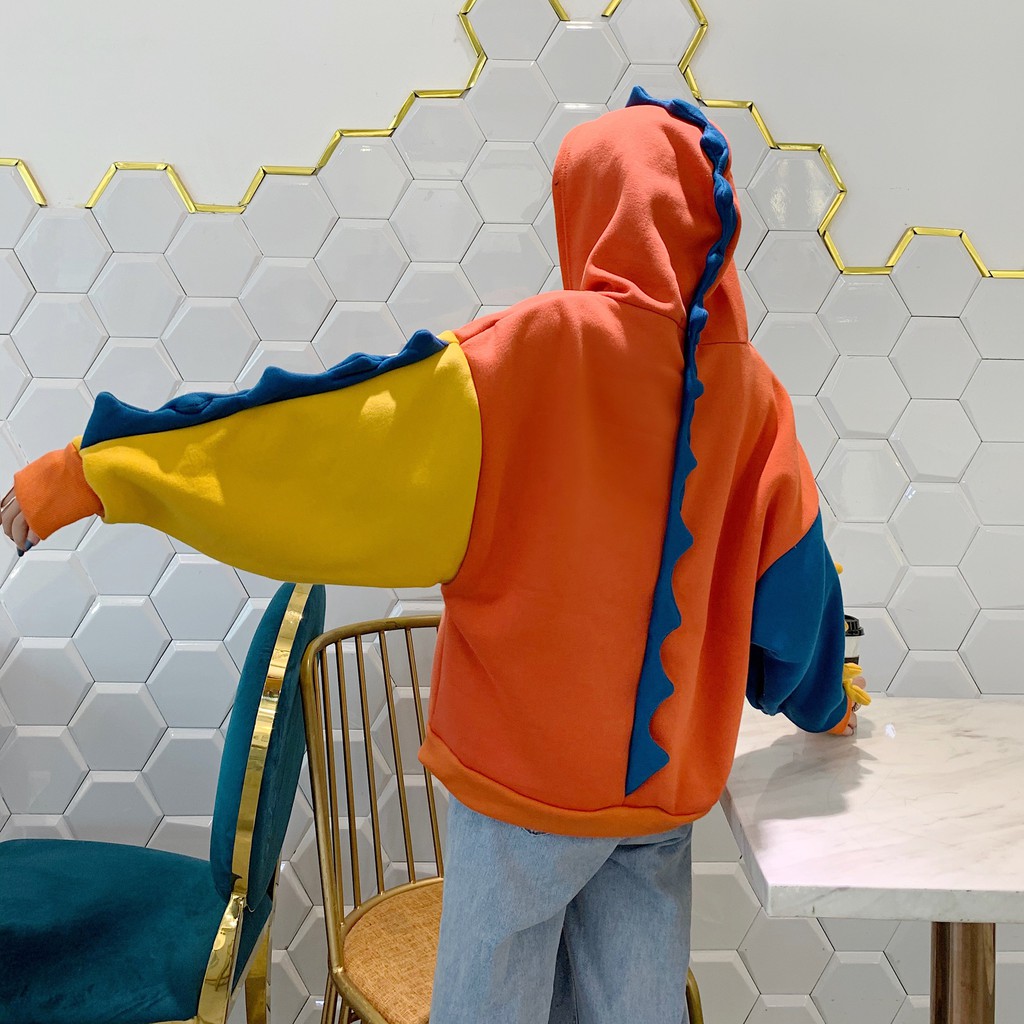 [Mã FAMANU82 giảm 10% đơn 0đ] Áo hoodie khủng long đuôi dài nhóm bạn dễ thương mũ trùm đầu | BigBuy360 - bigbuy360.vn