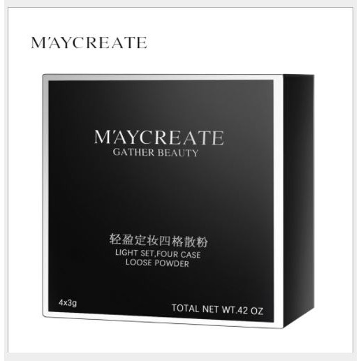 Phấn Phủ Bột 4 Mầu Kiềm Dầu Kháng Nước Lâu Trôi Maycreate