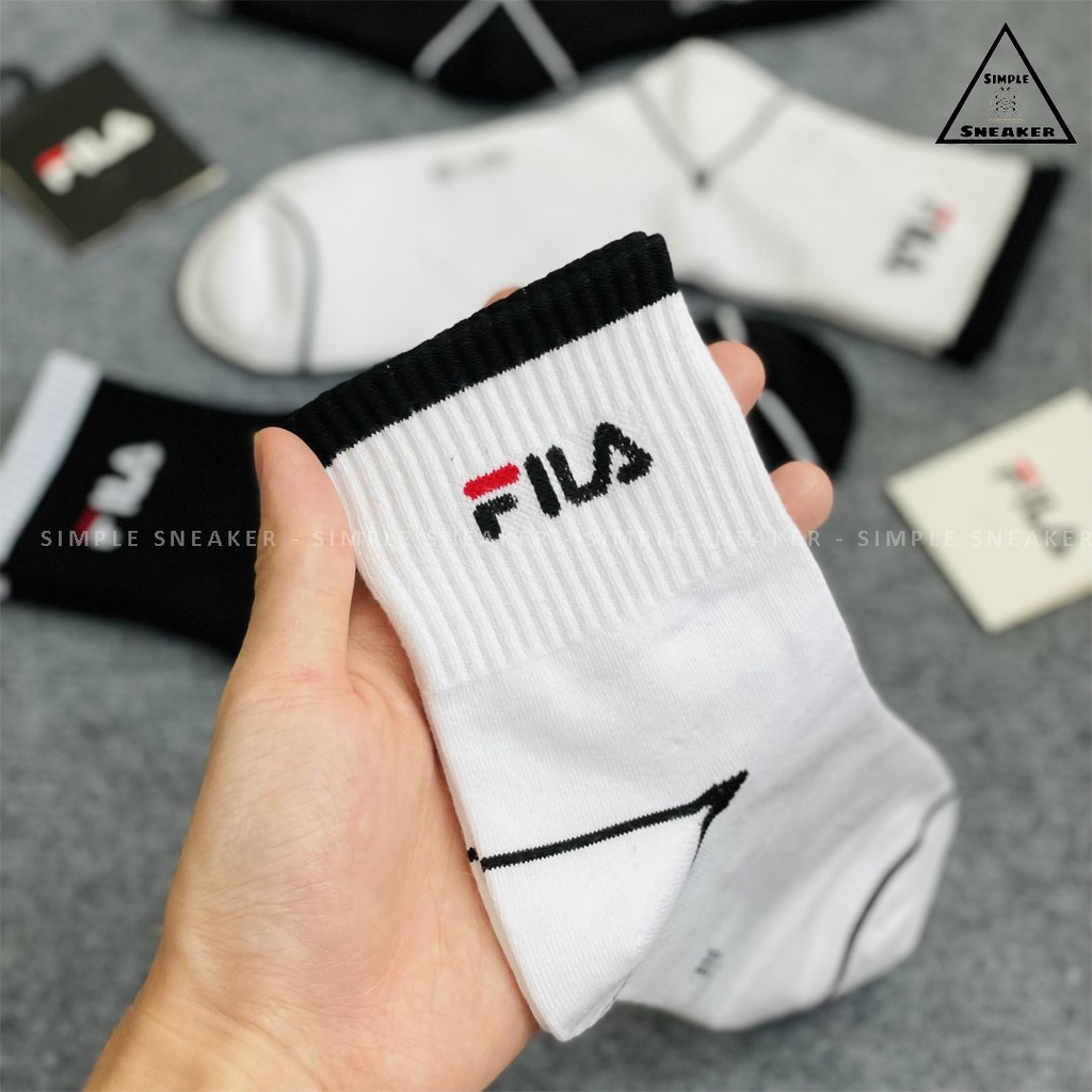 Vớ Nam Nữ Fila 🔴FREESHIP🔴 Tất Cổ Lửng  Cotton Cao Cấp Hàn Quốc Dầy Dặn Chống Hôi Chân - Simple Sneaker