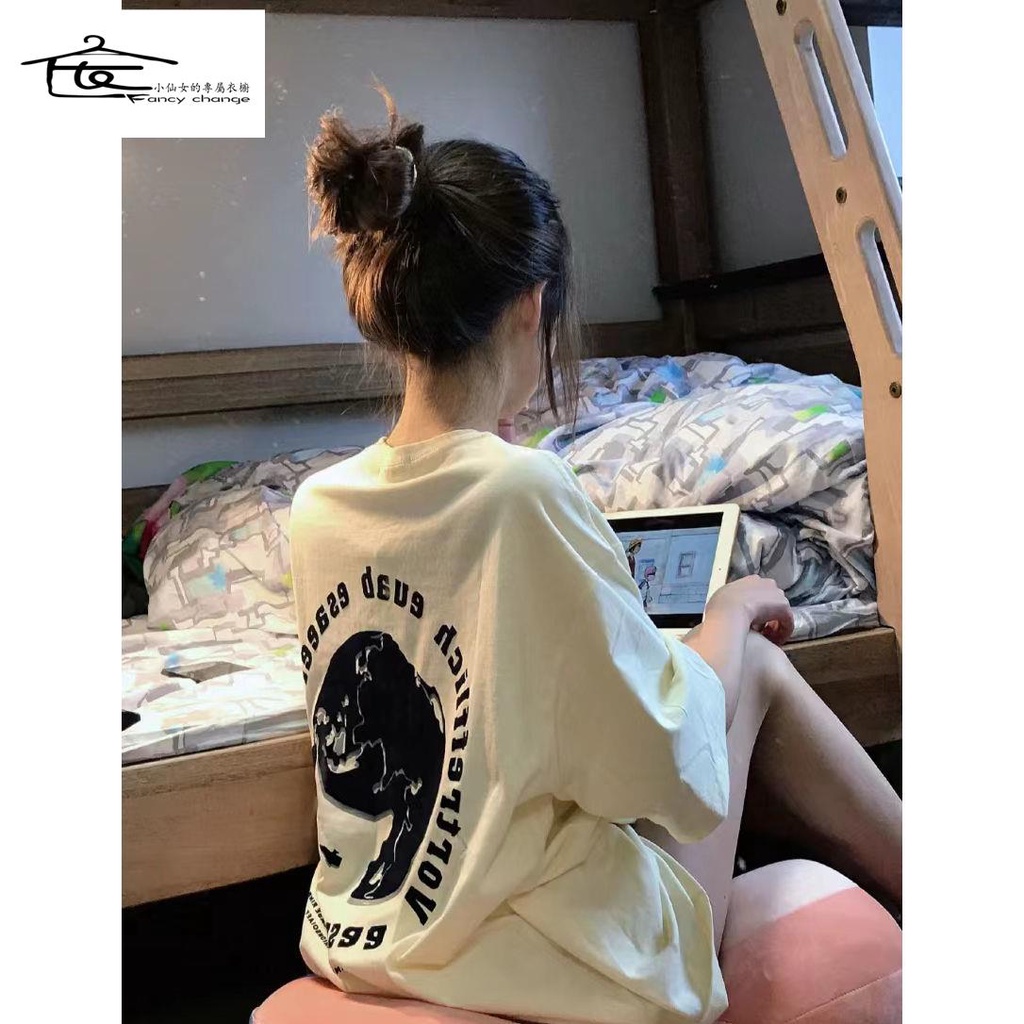 Áo Thun Tay Ngắn Dáng Rộng Thời Trang Mùa Hè Phong Cách Mới 2022 Cho Nữ