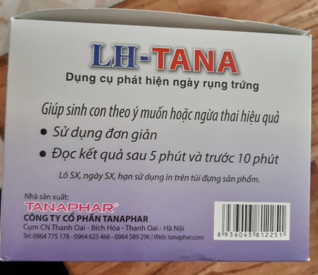 ✅ Que thử rụng trứng LH-TANA