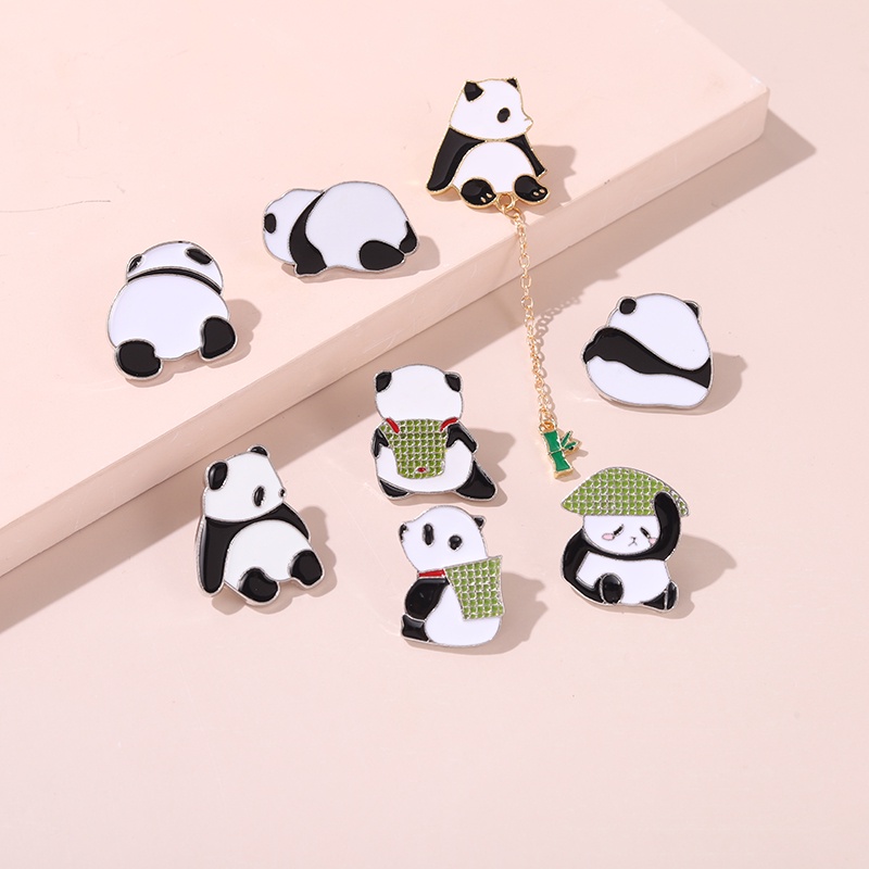 Ghim cài áo Miss Zoe hình gấu trúc hoạt hình dễ thương