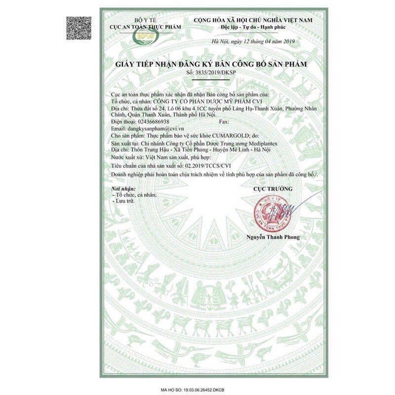 CUMARGOLD NEW : Hỗ Trợ Cho Người Bị Viêm Loét Dạ Dày, Ung Bướu.