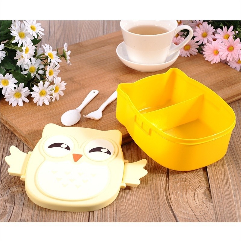 Cute Cartoon Owl Lunch Box Portable Bento Box