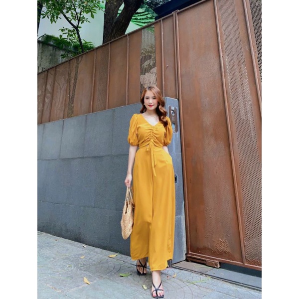 set bộ áo rút dây quần suông thiết kế