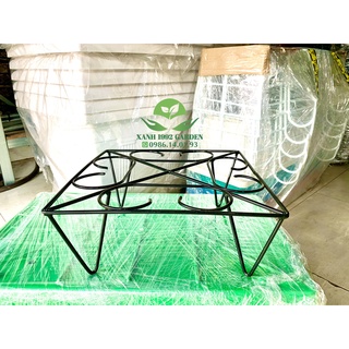 Đế vuông lót chậu hoa, chậu trồng cây, trang trí - màu đen