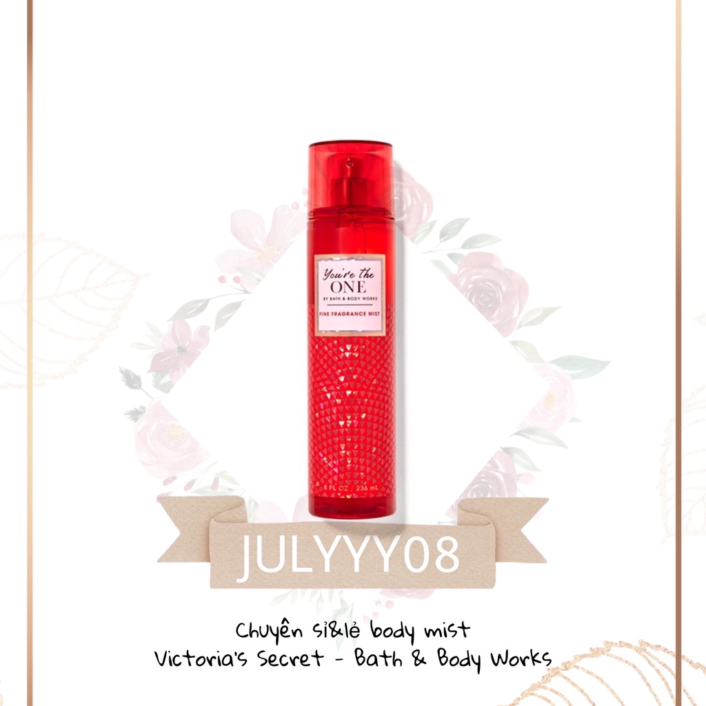 Xịt thơm toàn thân You're The One BATH & BODY WORKS 30ml/50ml/100ml +jɥȽÿ08+ | BigBuy360 - bigbuy360.vn