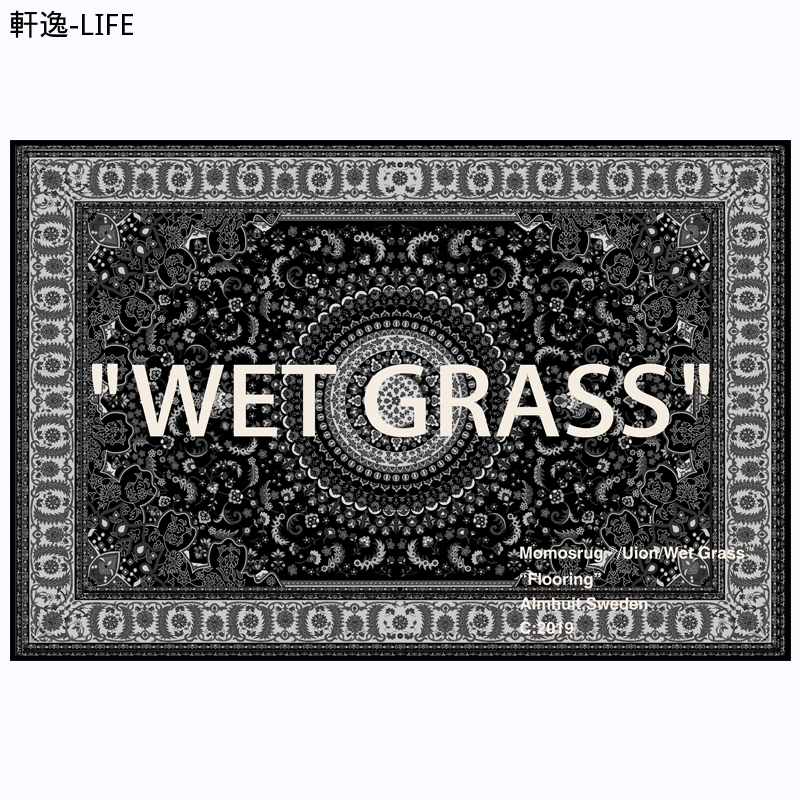 IKEA OFF WHITE Thảm Trải Sàn Nhà Họa Tiết Hoa Độc Đáo