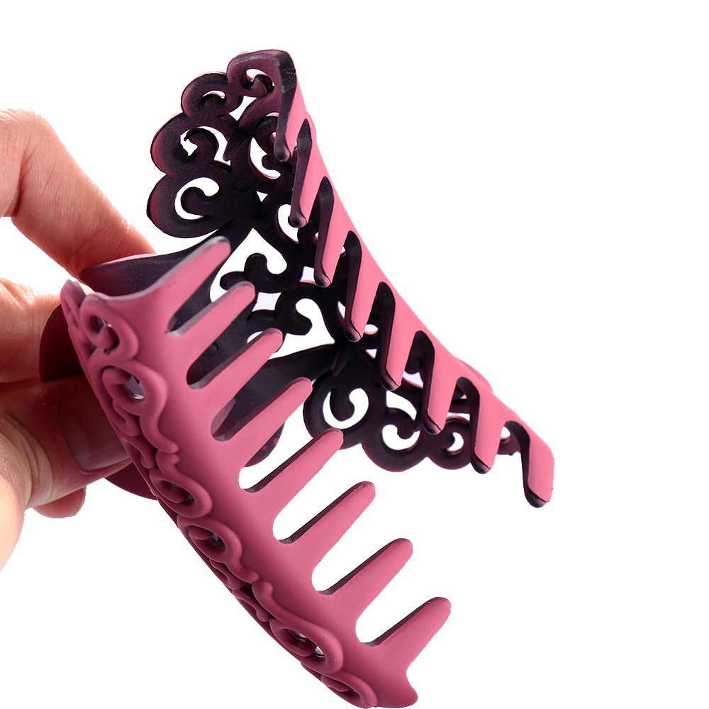 Kẹp Càng Cua Bằng Nhựa Họa Tiết Hoa Văn Thời Trang Cho Nữ