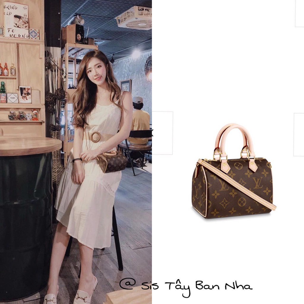 LV SPEEDY NANO MINI SPSL DA THẬT SIZE 17CM