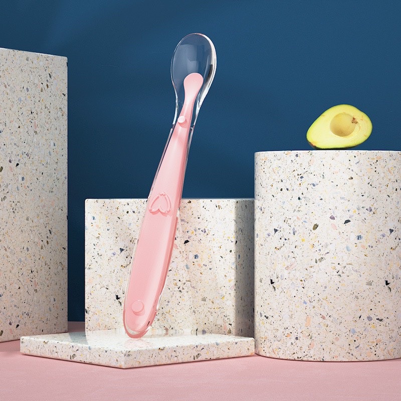 Thìa ăn dặm silicon siêu mềm an toàn cho bé /lòng thìa sâu