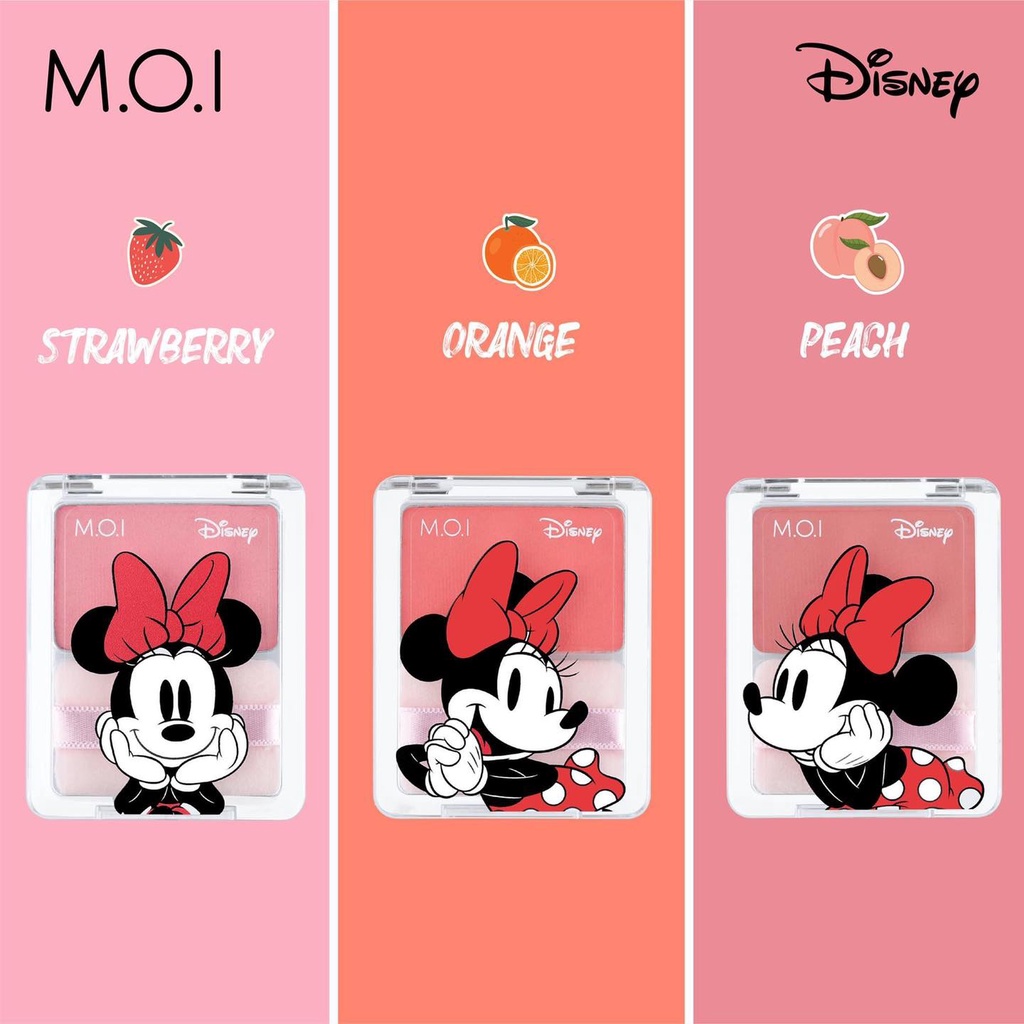 Phấn Má Hồng M.O.I Hồ Ngọc Hà Siêu Mịn Glowing Cheeks Hàn Quốc 3 Màu Siêu HOT M.O.I và Disney Hình Chuột Mickey