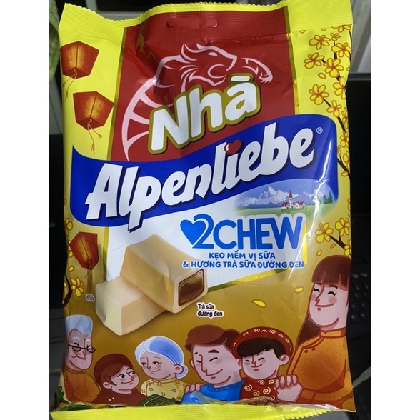 Kẹo xoài nhân muối ớt Alpenliebe gói 87g 30 viên, Kẹo alpenliebe 5 hương mới nhất