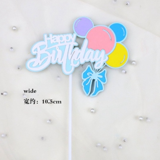 đồ phụ kiện bánh kem [FREESHIP❤️] que cắm happy birthday bóng bay