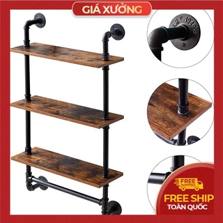 Kệ ống nước treo tường 1 - 3 tầng trang trí decor phòng bếp nhà tắm, phòng khách,....