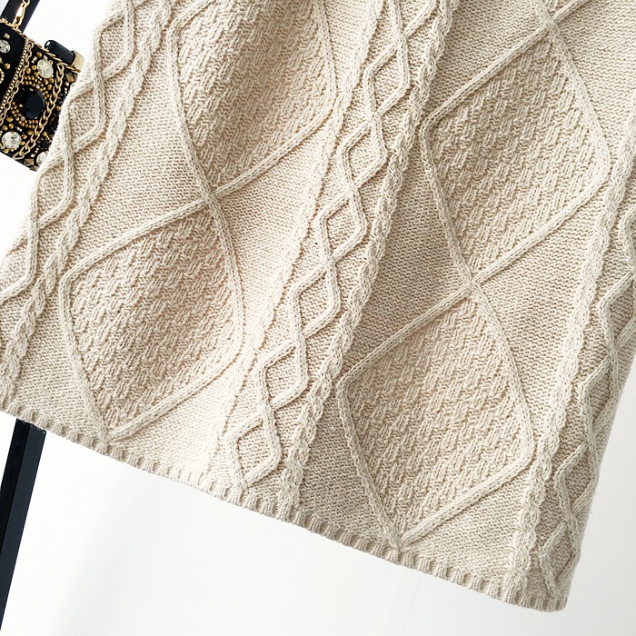 CHÂN VÁY LEN DÀY DỆT HÌNH THOI | BigBuy360 - bigbuy360.vn